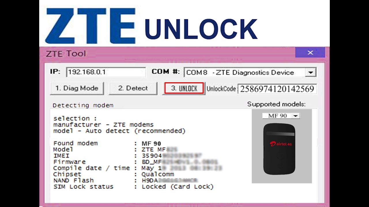 Zte Mf920v Unlock Code Free